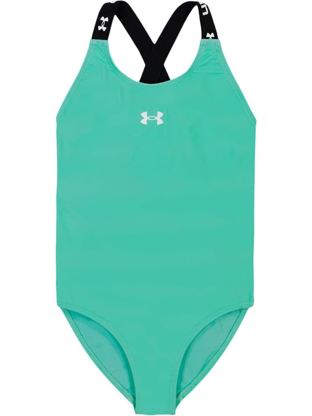 Under Armour Girls One Piece Cross Back Swimsuit Size 8 Prism Green NEW